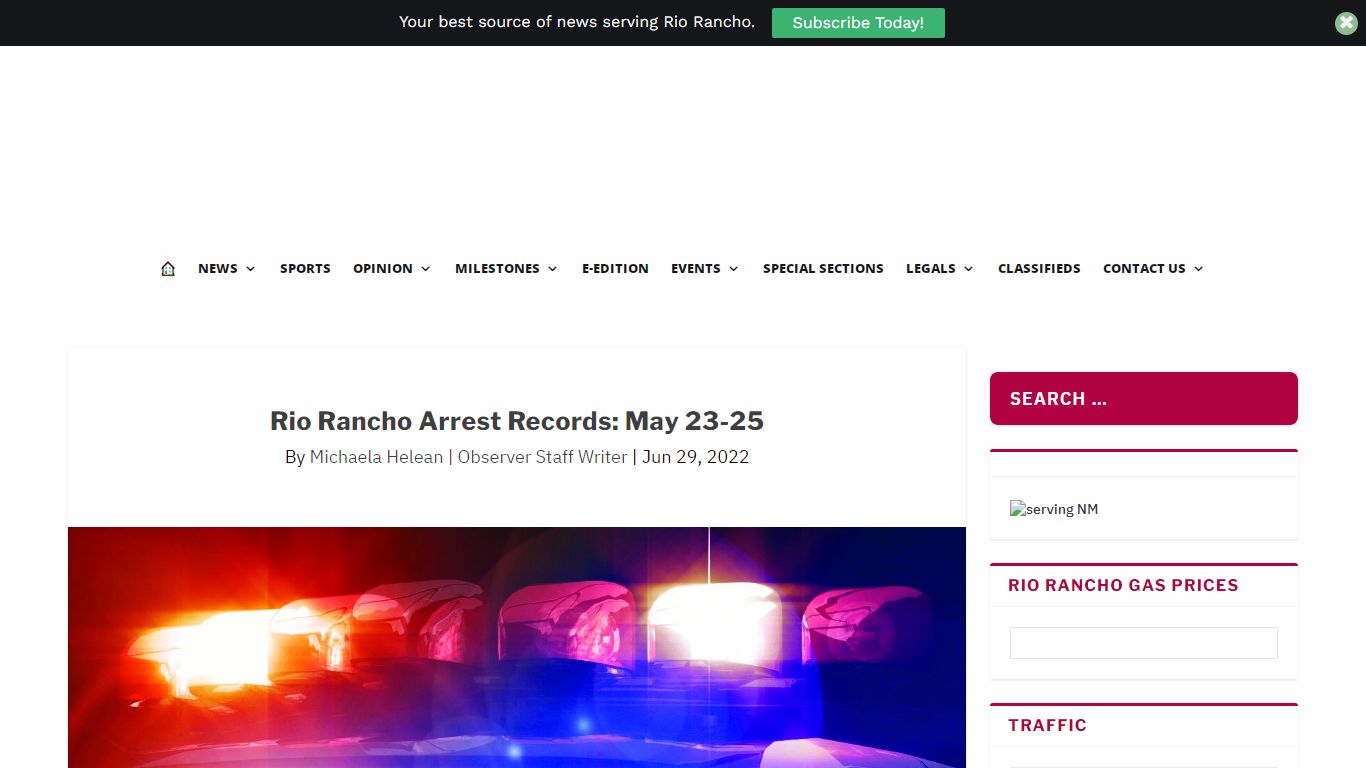 Rio Rancho Arrest Records: May 23-25 - Rio Rancho Observer
