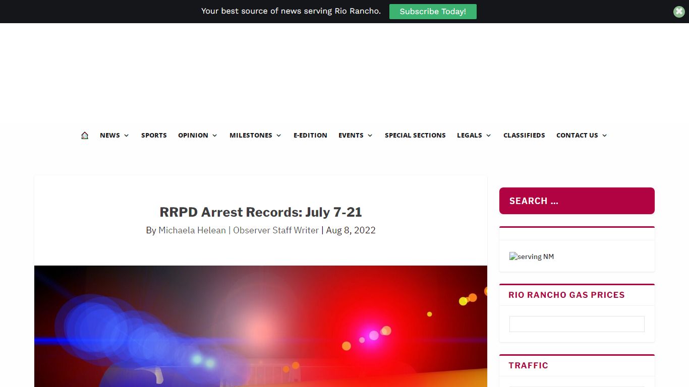 RRPD Arrest Records: July 7-21 - Rio Rancho Observer